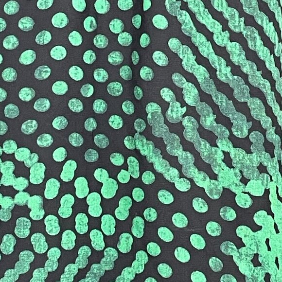 Theory 100% Silk Green Dot-Print Lined Camisole Top Spaghetti Straps Size P/XS - Picture 9 of 15